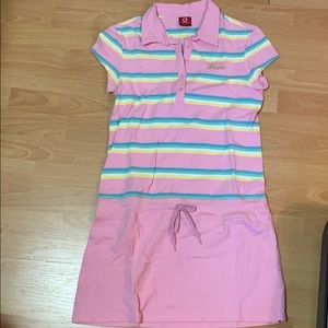 Tee dress with collar